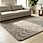 Light Taupe Organic Wavy Curve Shu Cotton Fleece Rug, Non-slip Washable Embossed Carpet for Living Room Bedroom